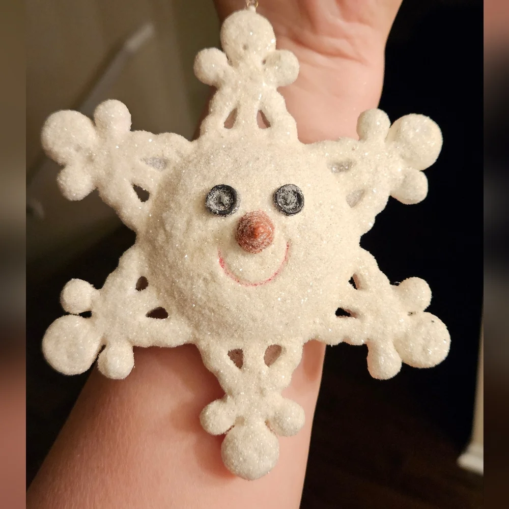 NEW SNOWMAN SNOWFLAKE Ornaments - Set of 8! 6